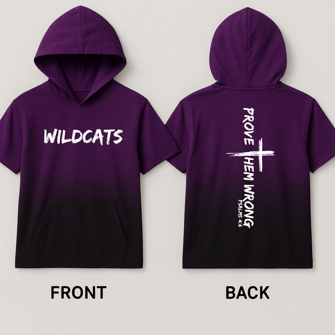Wildcats -Fading Purple & Black