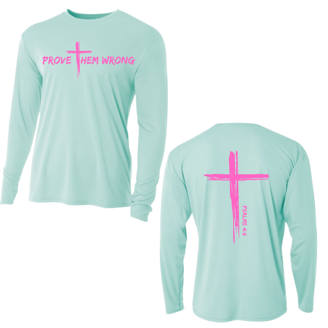 Mint Long Sleeve Tee with Cross Back