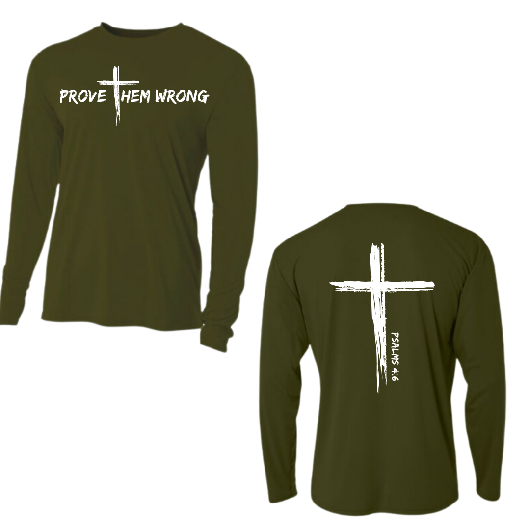 Military Green with Black Long Sleeve Tee