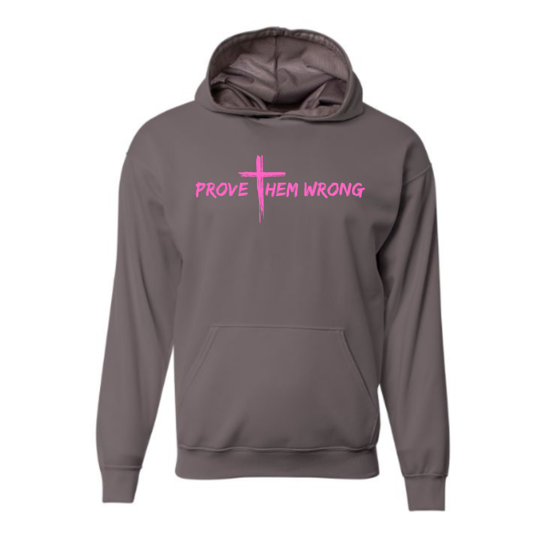 Graphite Hoodie with Pink