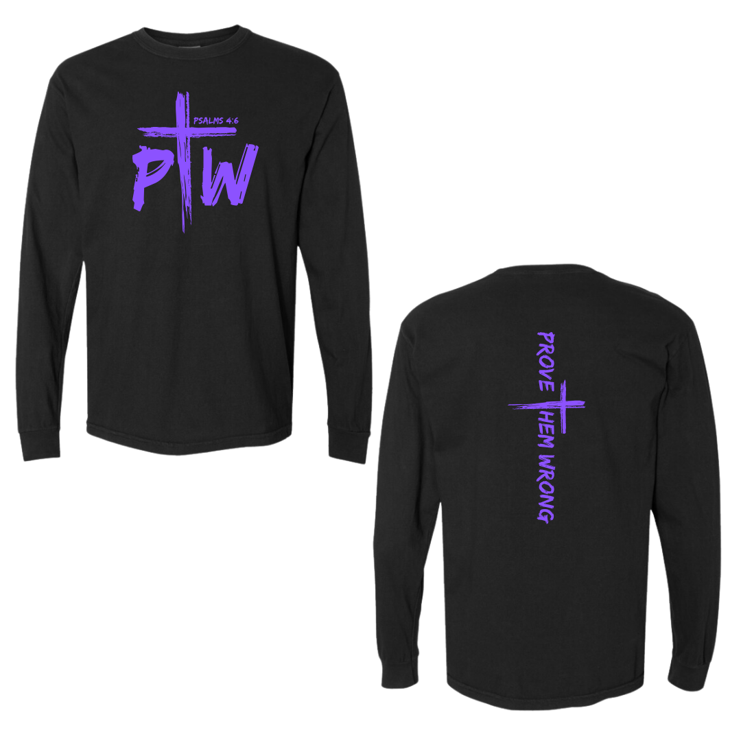 Black Prove Them Wrong Spine Cotton Long Sleeve