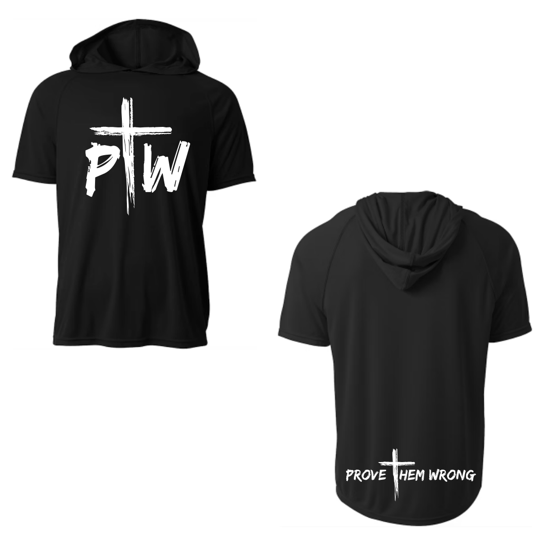 PTW Black Short Sleeve Hoodie