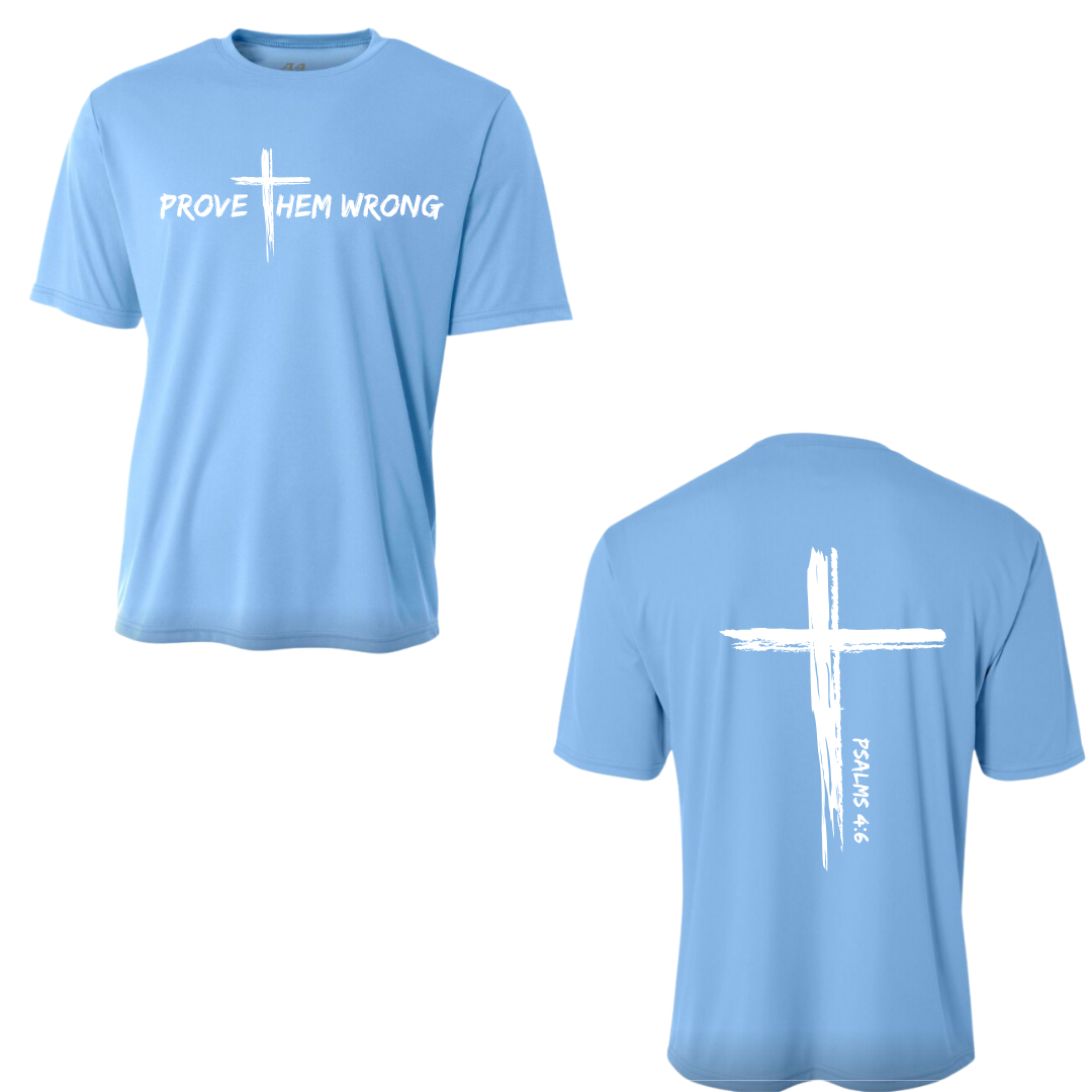 Cross Back Powder Blue Tee
