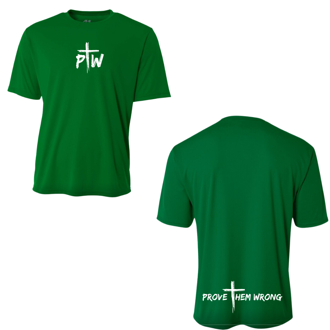 Green with White Tee