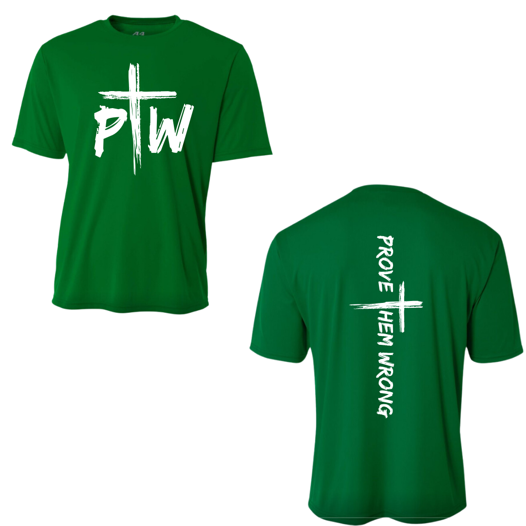 Green with White Tee