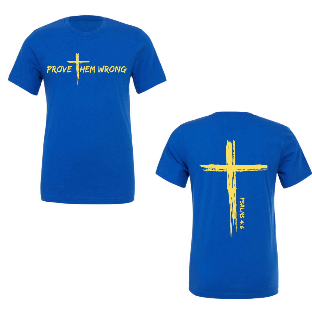 Cross Back Royal Blue Tee (Soft Cotton)