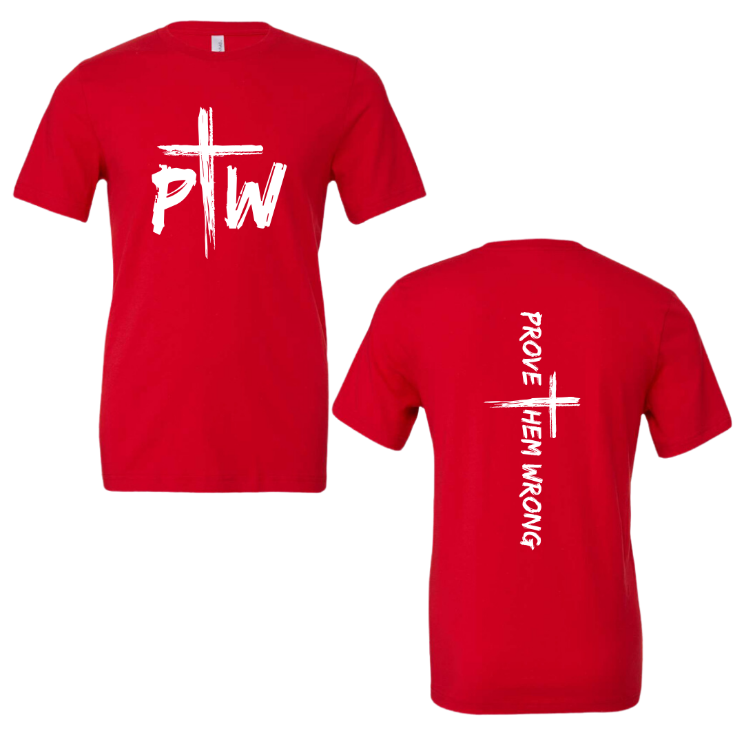 Prove Them Wrong Spine Red Tee (Soft Cotton)