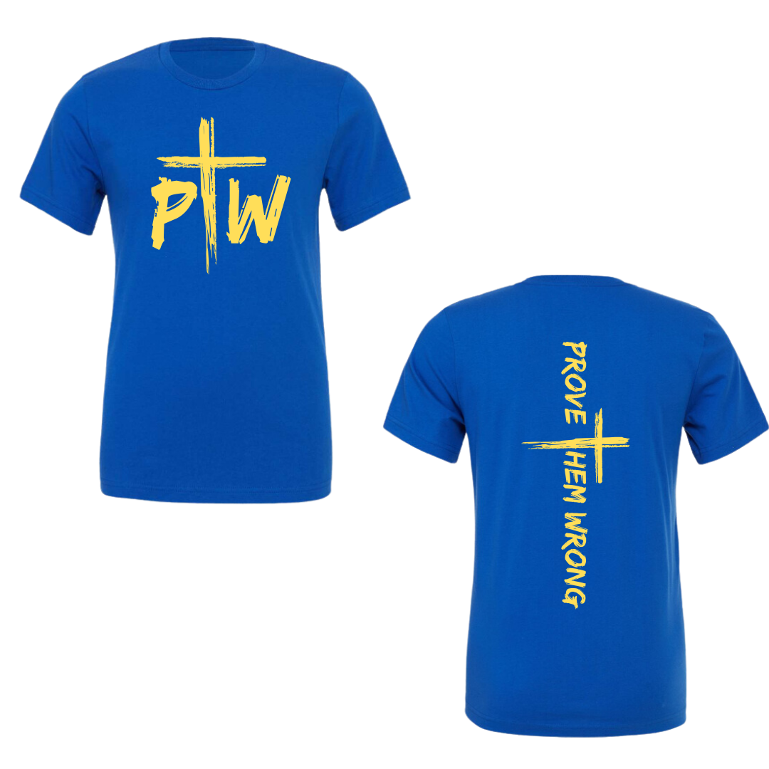 Prove Them Wrong Spine Royal Blue Tee (Soft Cotton)