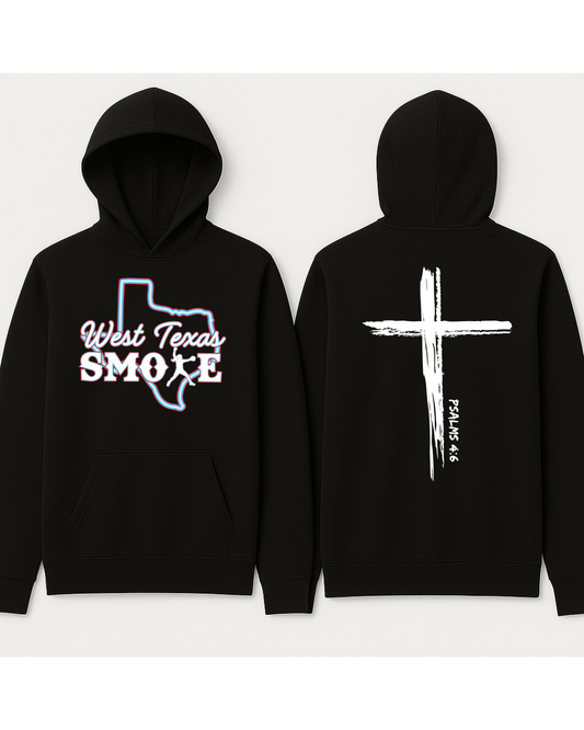 Smoke - Black Hooded Long Sleeve Tee (DTF)