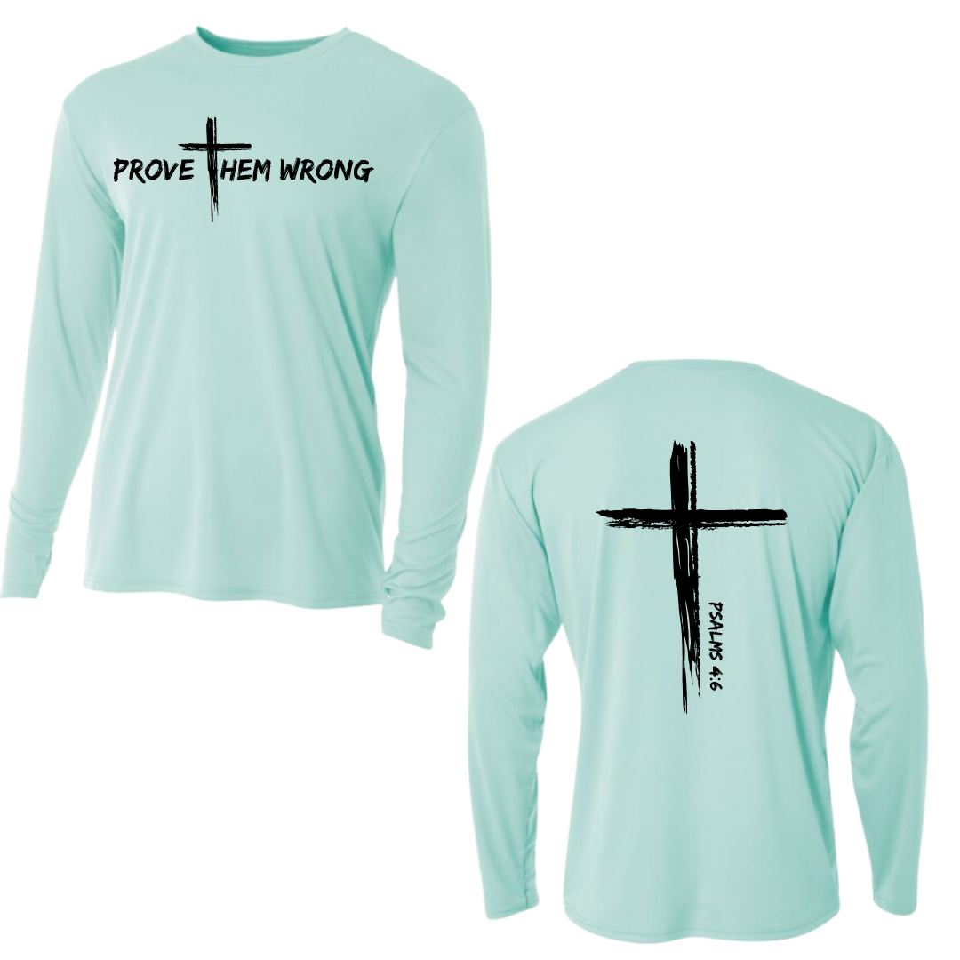 Mint Long Sleeve Tee with Cross Back