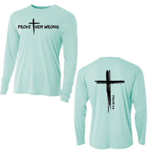 Mint Long Sleeve Tee with Cross Back