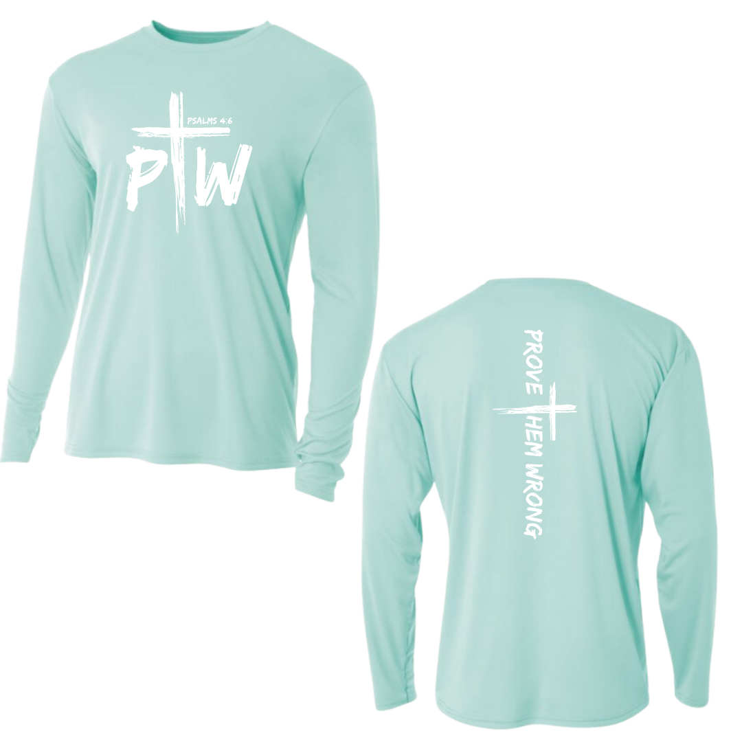 Mint Long Sleeve Tee with Prove Them Wrong Spine