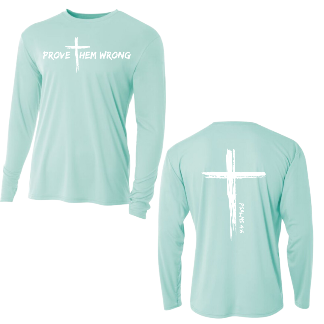 Mint Long Sleeve Tee with Cross Back