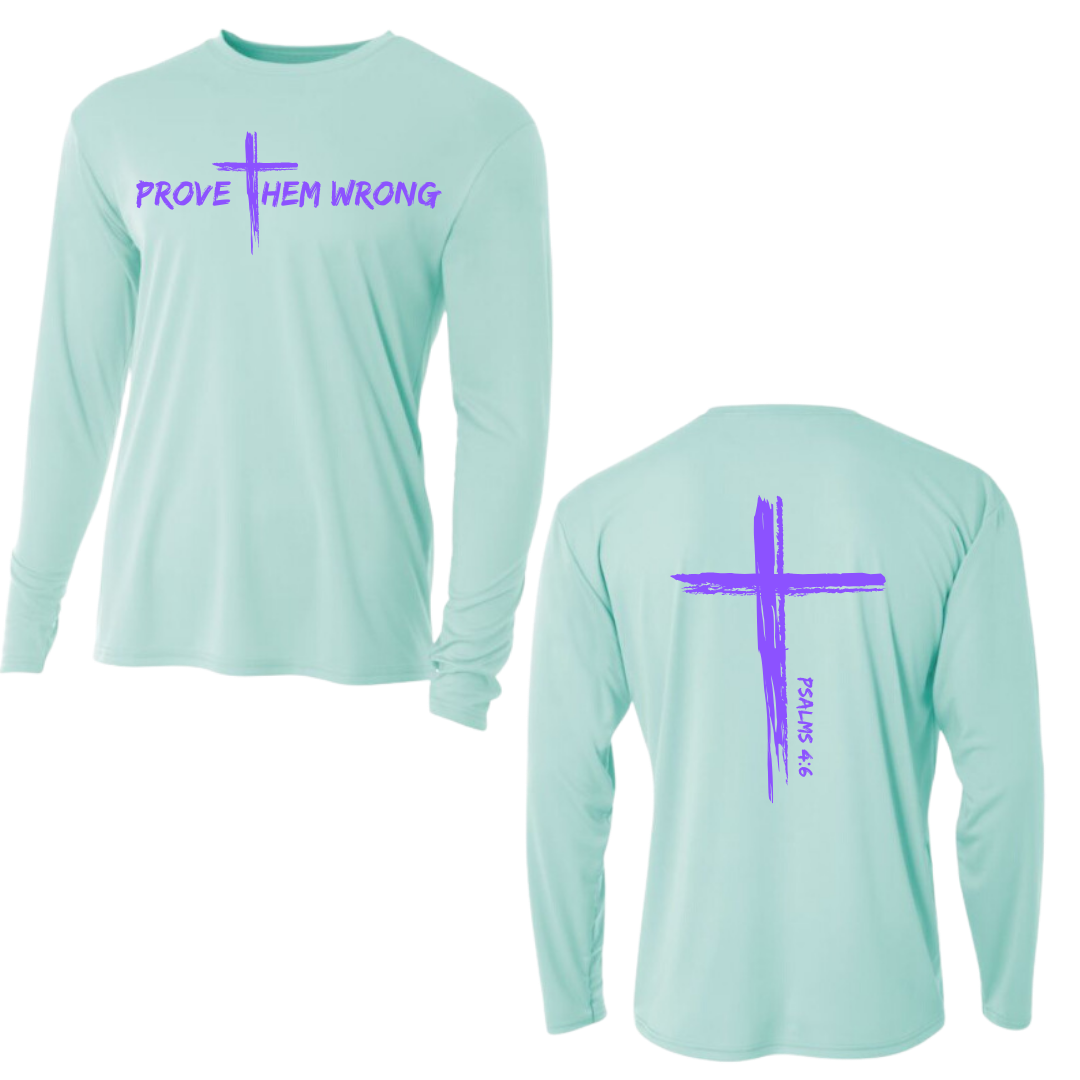 Mint Long Sleeve Tee with Cross Back