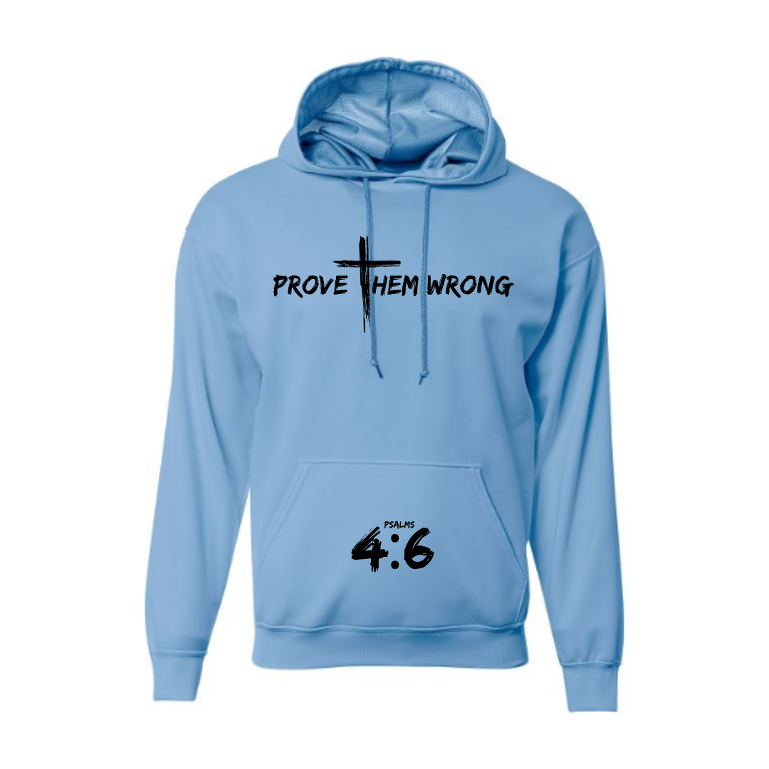 Light Blue Hoodie with Black