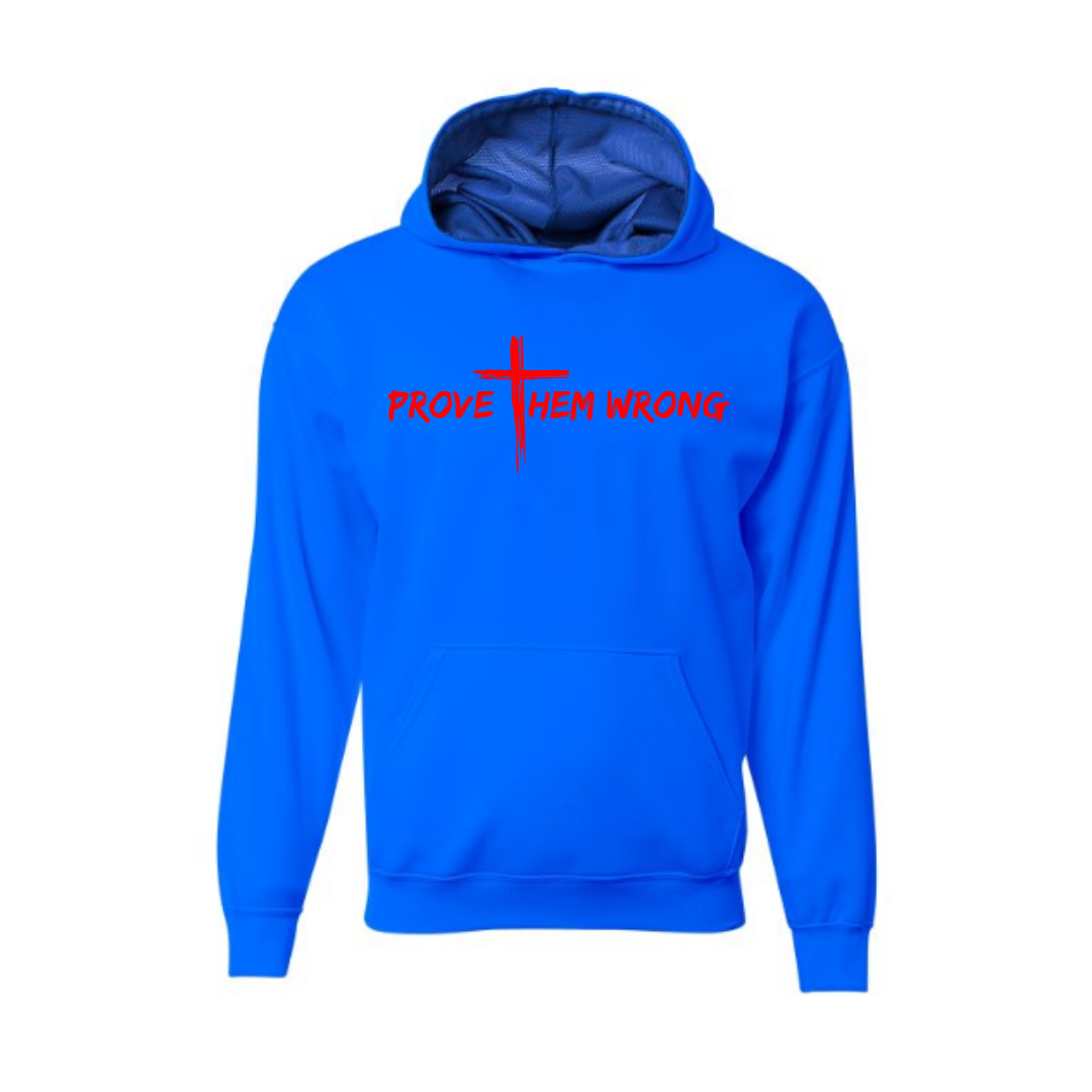 Royal Blue Hoodie with Red