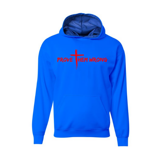 Royal Blue Hoodie with Red