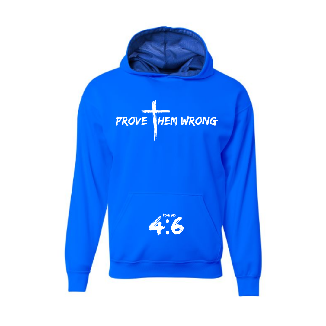 Royal Blue Hoodie with White