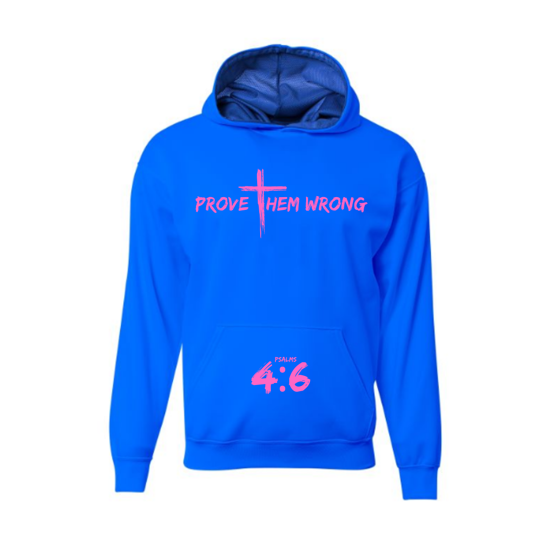 Royal Blue Hoodie with Pink