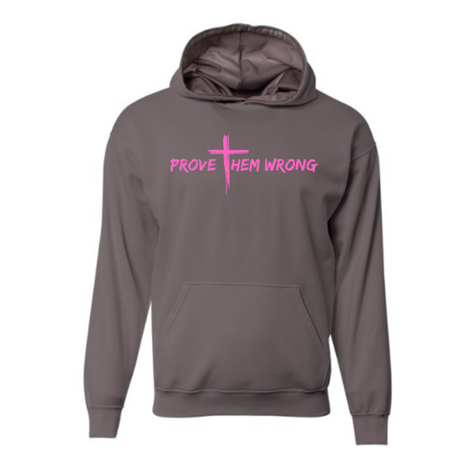 Graphite Hoodie with Pink