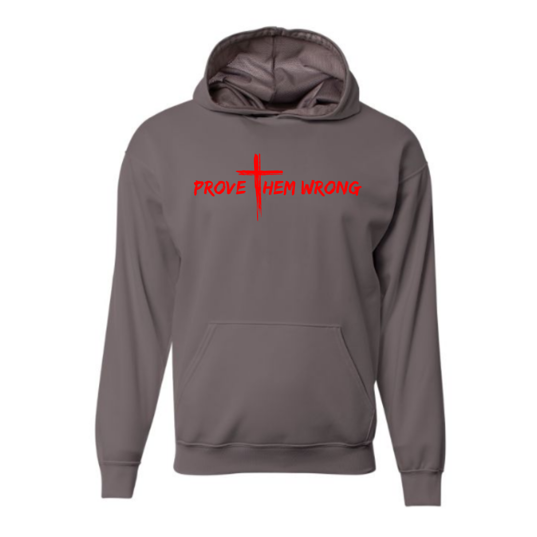 Graphite Hoodie with Red