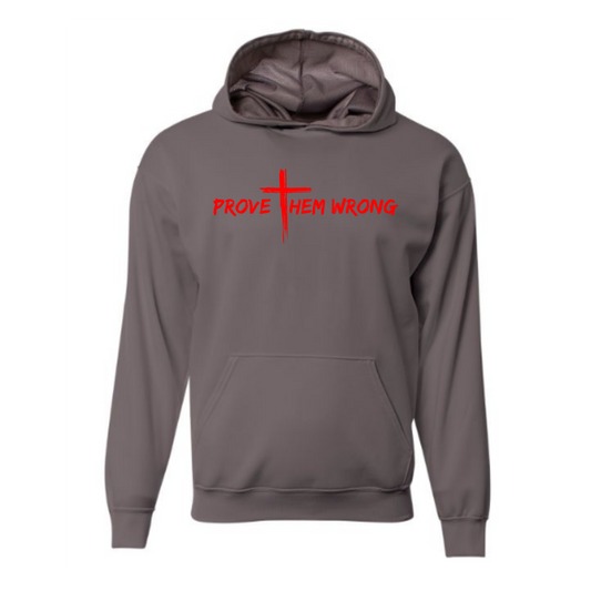 Graphite Hoodie with Red