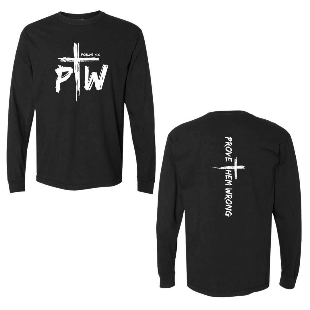 Black Prove Them Wrong Spine Cotton Long Sleeve