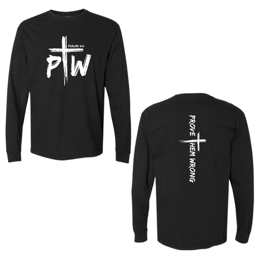 Black Prove Them Wrong Spine Cotton Long Sleeve