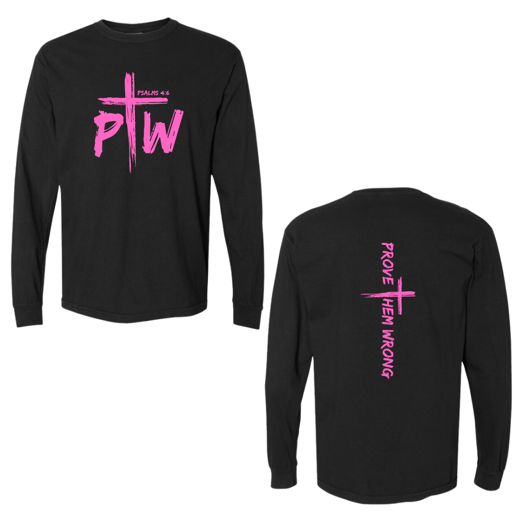 Black Prove Them Wrong Spine Cotton Long Sleeve
