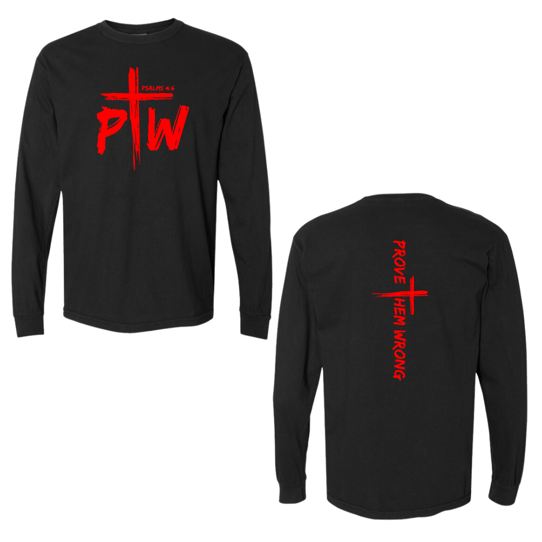 Black Prove Them Wrong Spine Cotton Long Sleeve