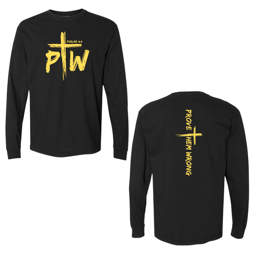 Black Prove Them Wrong Spine Cotton Long Sleeve