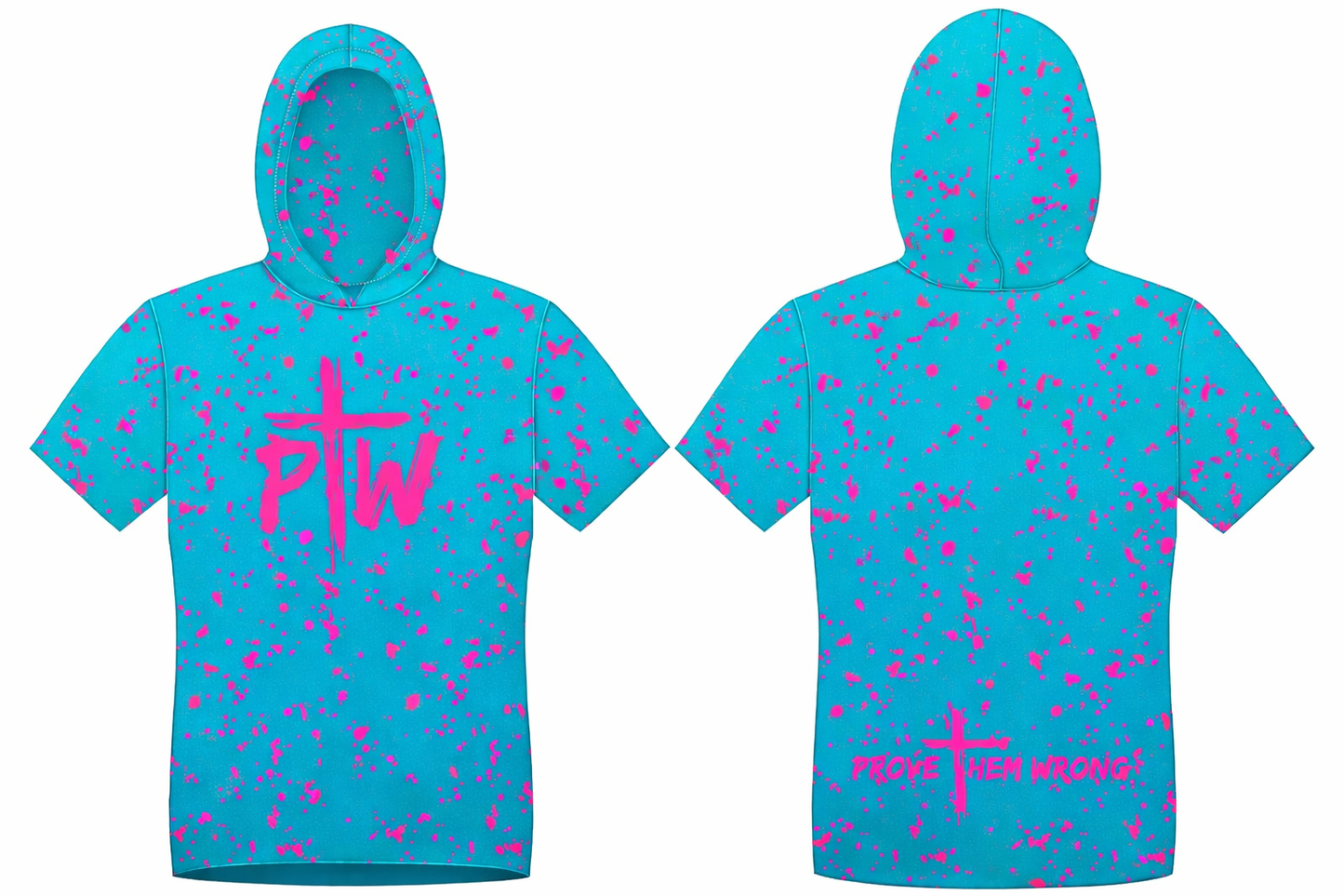 Splatter - Teal & Pink