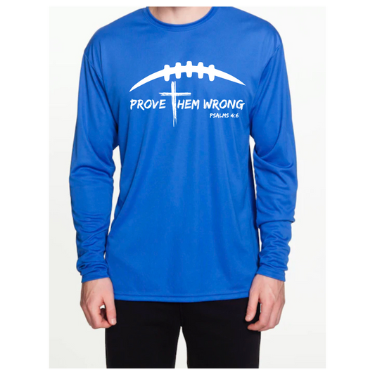 Prove Them Wrong Football - Royal Blue Long Sleeve