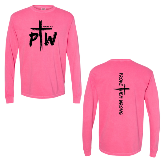 Pink Prove Them Wrong Spine Cotton Long Sleeve