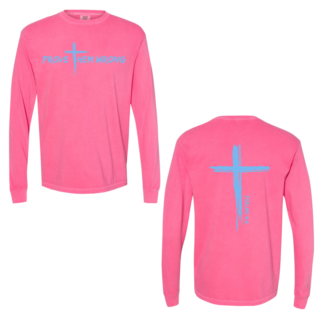 Pink Cross Back Cotton Long Sleeve