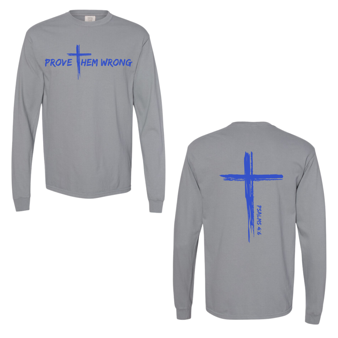 Grey Cross Back Cotton Long Sleeve