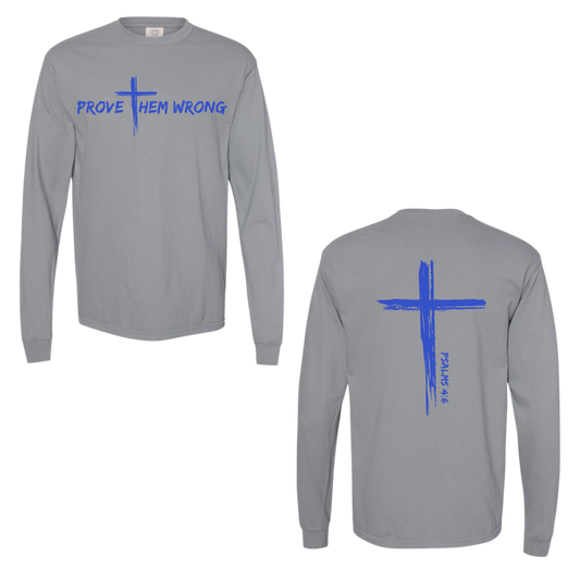 Grey Cross Back Cotton Long Sleeve