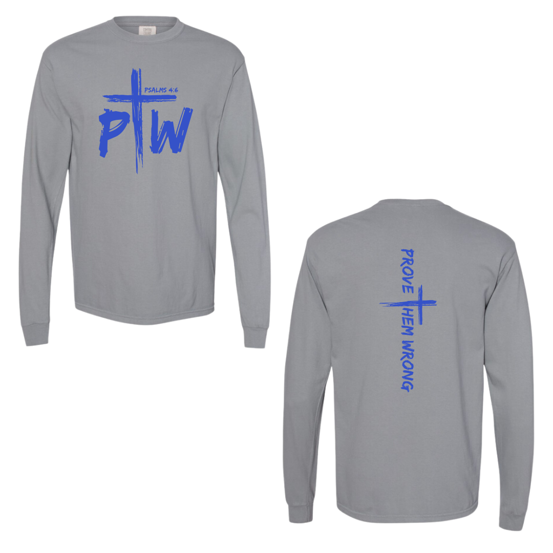 Grey Prove Them Wrong Spine Cotton Long Sleeve