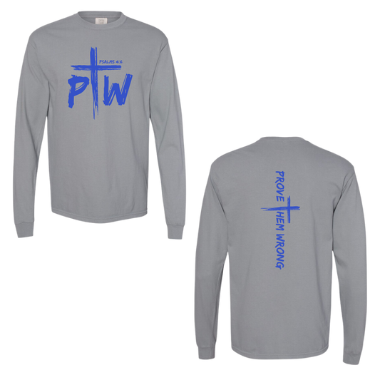 Grey Prove Them Wrong Spine Cotton Long Sleeve