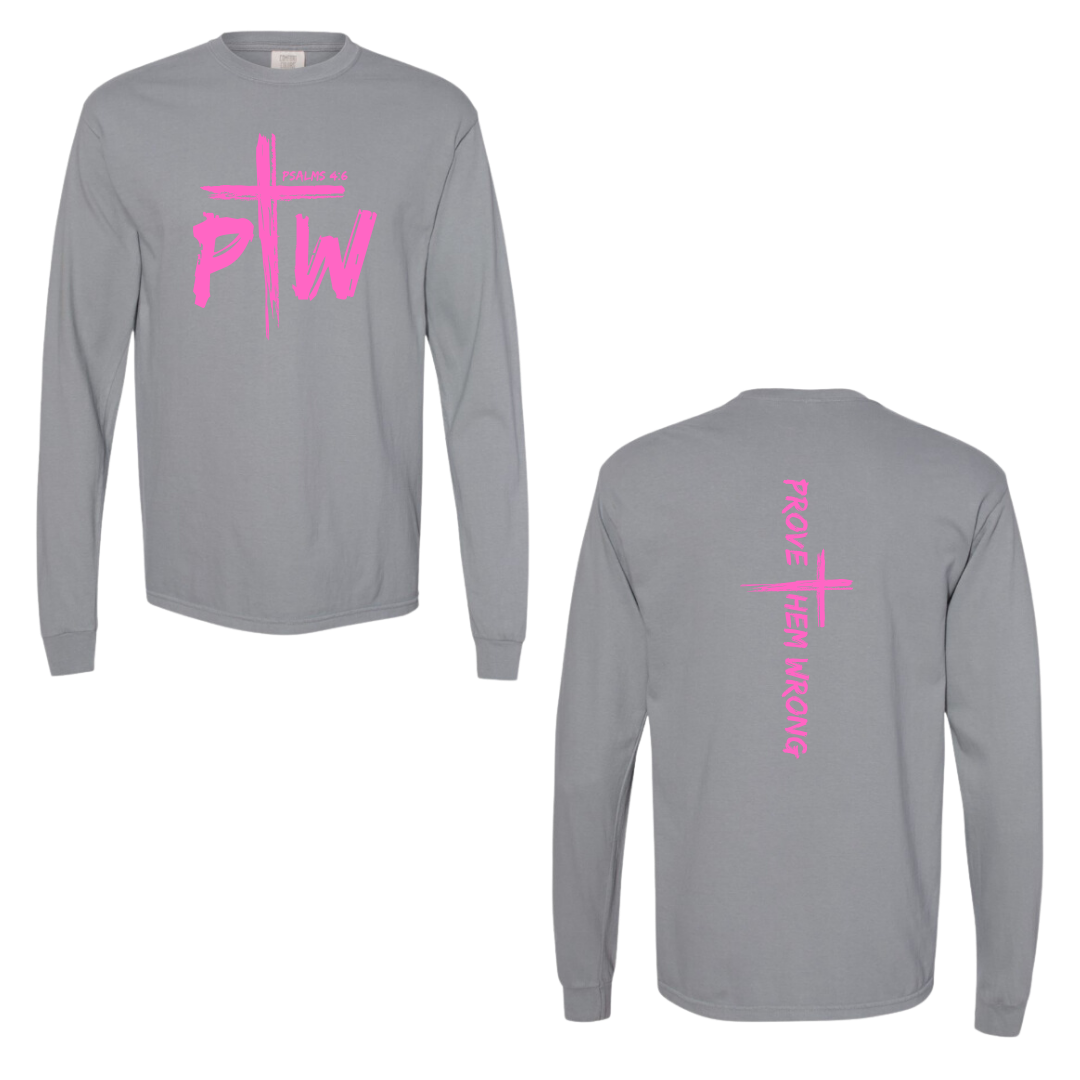 Grey Prove Them Wrong Spine Cotton Long Sleeve