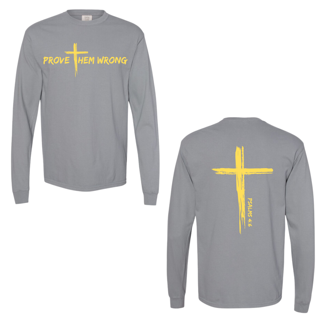 Grey Cross Back Cotton Long Sleeve