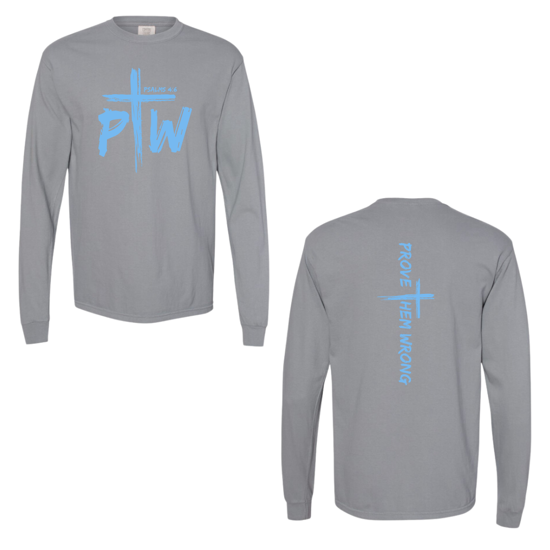 Grey Prove Them Wrong Spine Cotton Long Sleeve