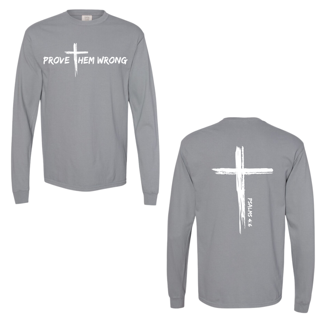 Grey Cross Back Cotton Long Sleeve