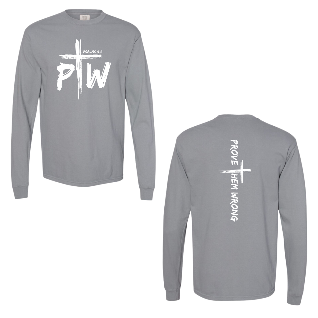 Grey Prove Them Wrong Spine Cotton Long Sleeve