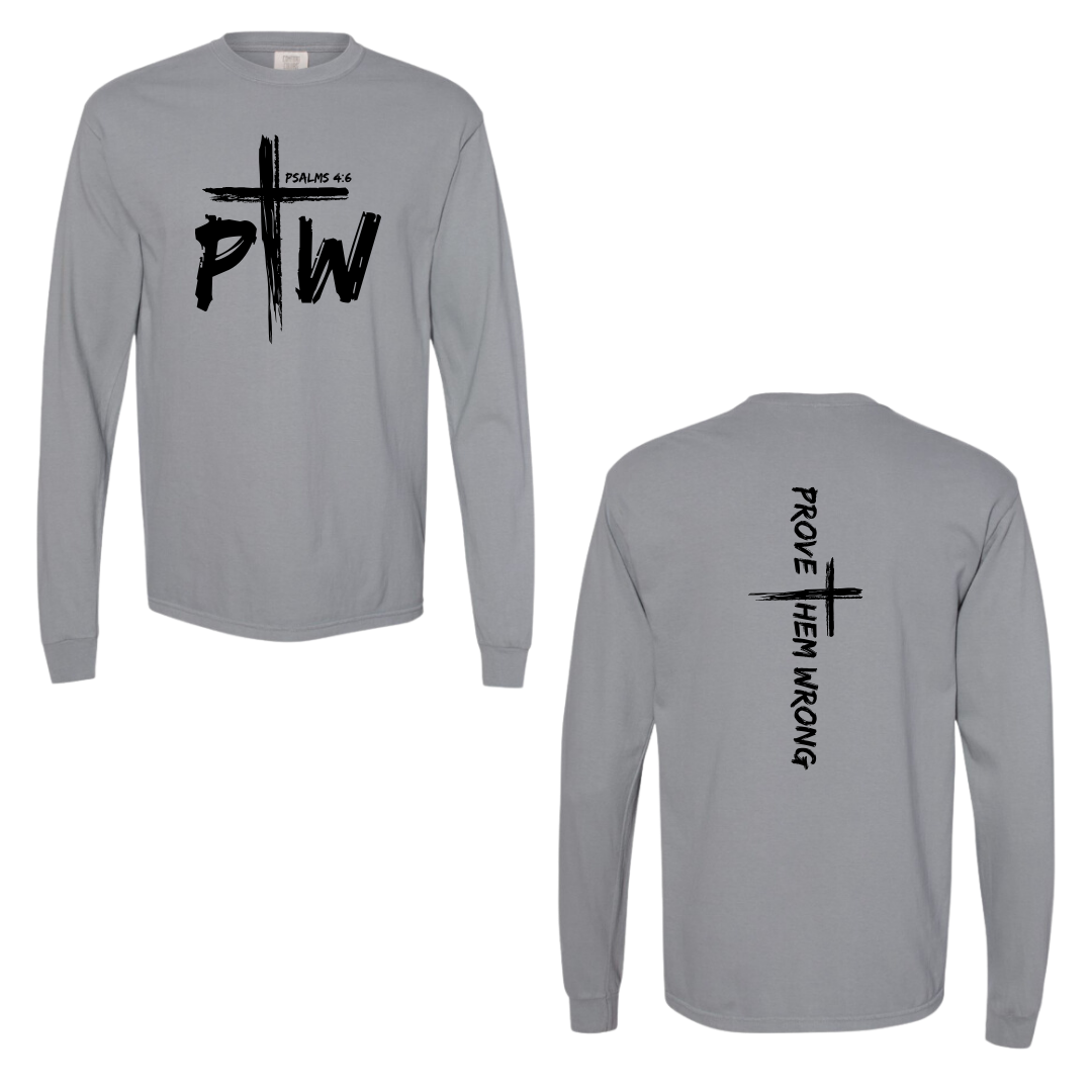 Grey Prove Them Wrong Spine Cotton Long Sleeve