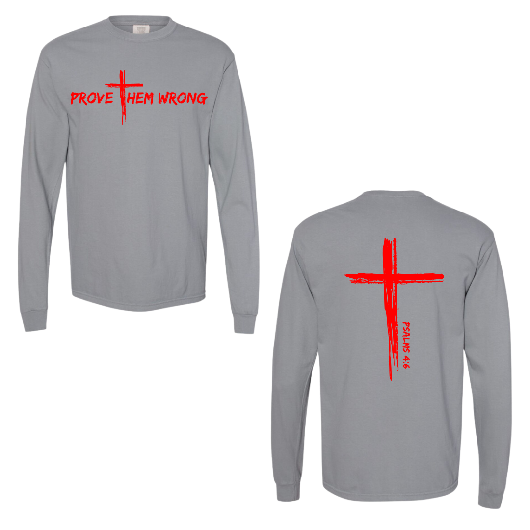 Grey Cross Back Cotton Long Sleeve