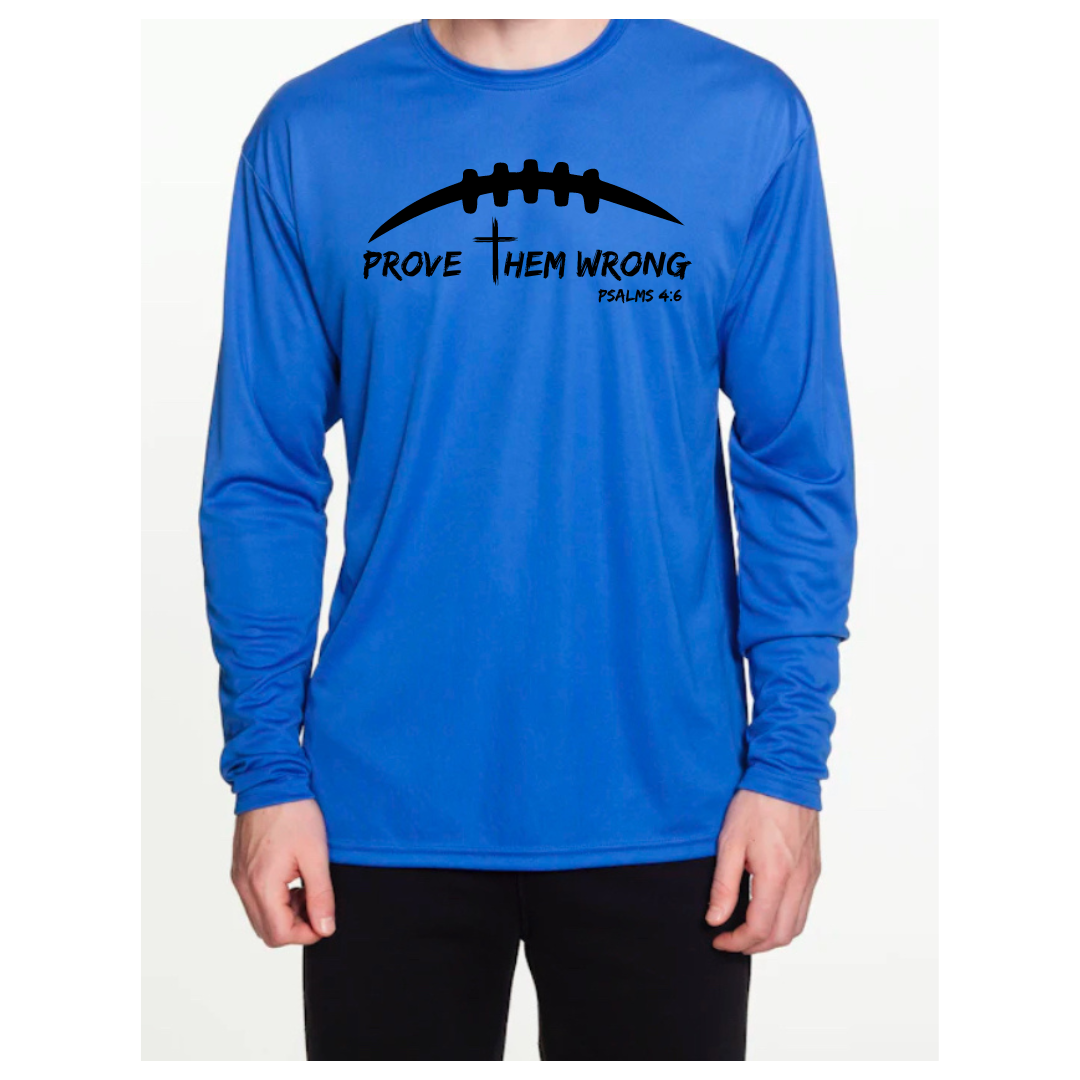 Prove Them Wrong Football - Royal Blue Long Sleeve