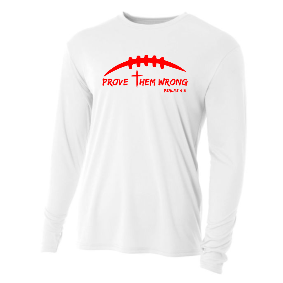 Prove Them Wrong Football - White Long Sleeve