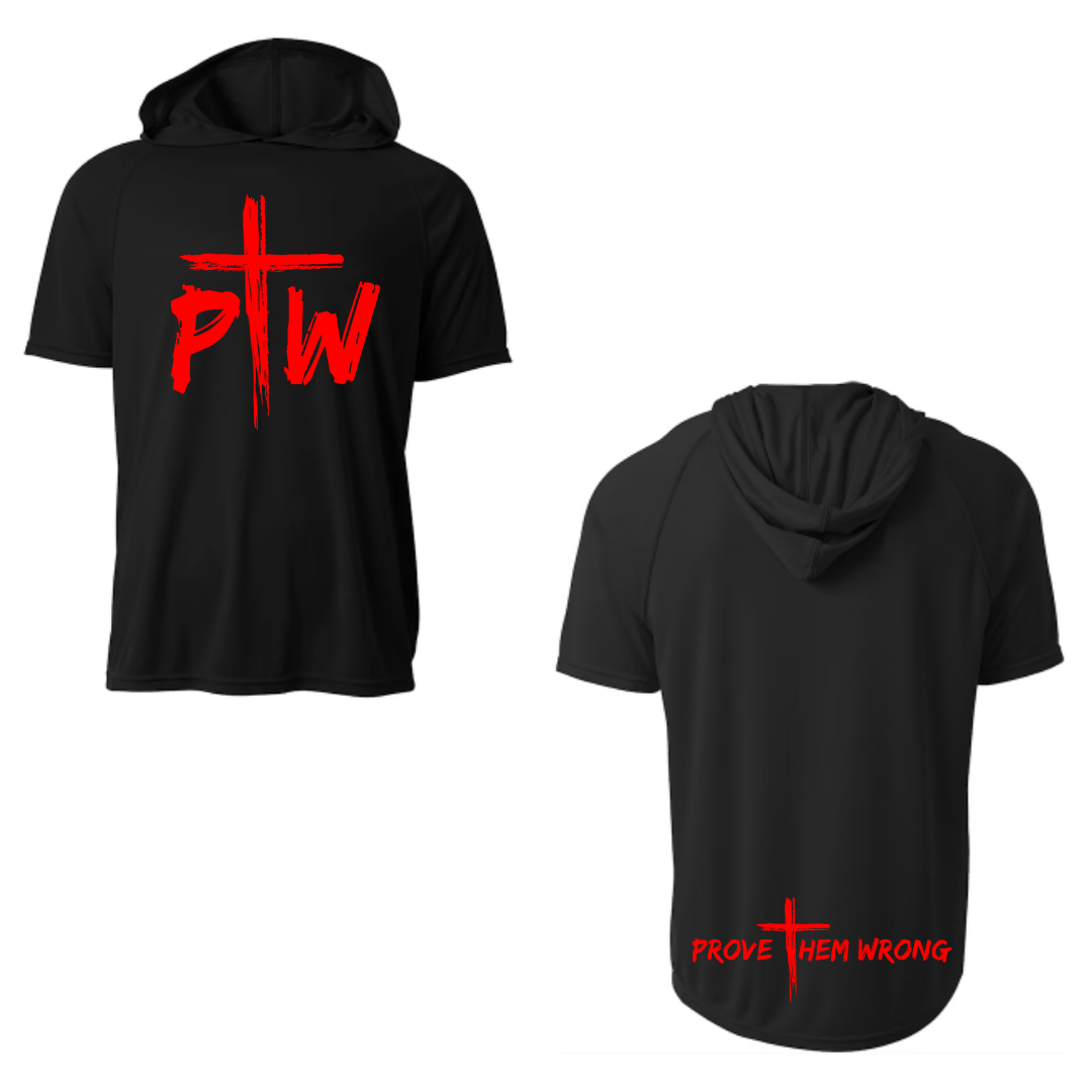 PTW Black Short Sleeve Hoodie