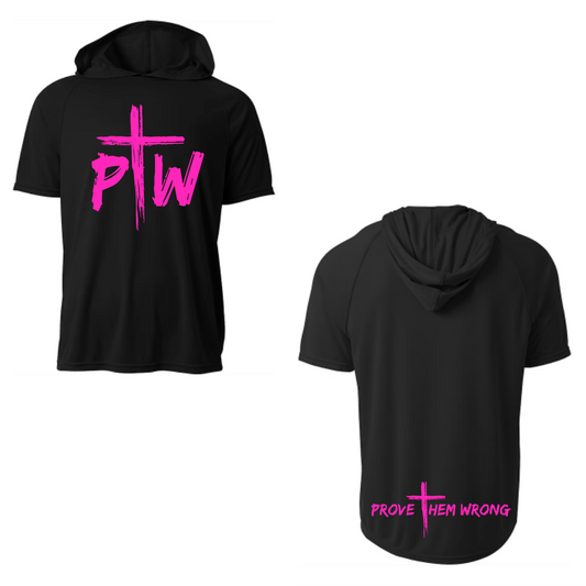 PTW Black Short Sleeve Hoodie